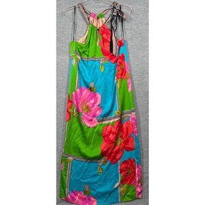 Trina Turk Dress Sz 0 Floral‎ Dress Colorful Midi Rose